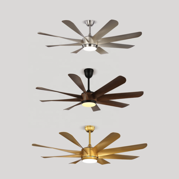 Hot Sale 60 Inch Abs 8 Blade Luxury Dc Large Nordic Modern Bldc Led Big Ceiling Fan With Light